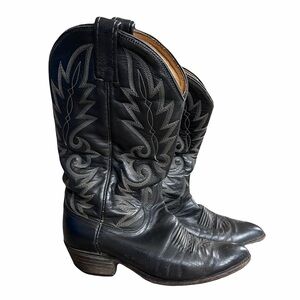 DAN POST Men's Cowboy Western Black Leather Boots